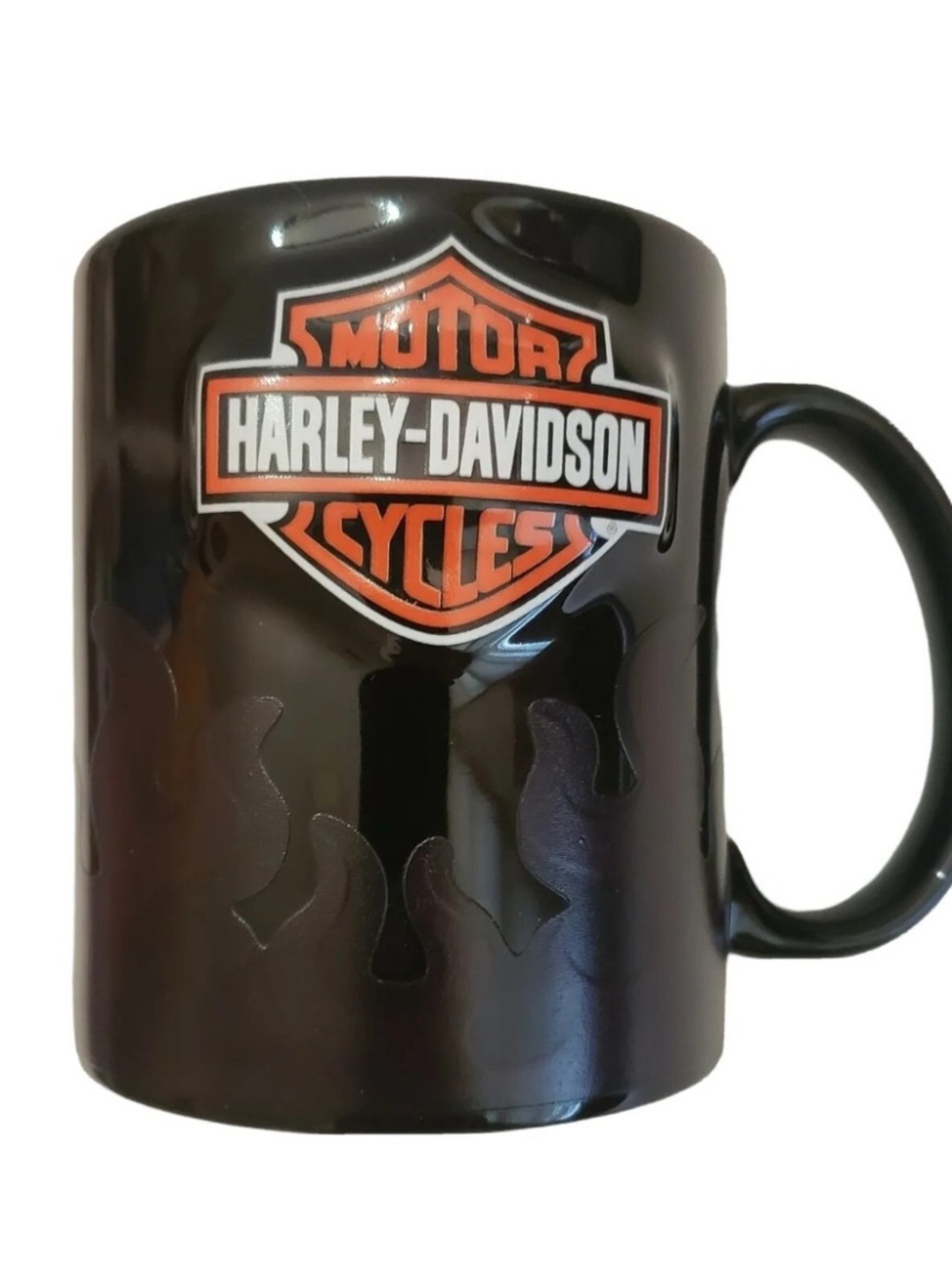 Harley-Davidson Black Colpur Changing Mug Shield Logo 11 oz